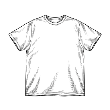 Line drawing of The Blank Short Sleeve